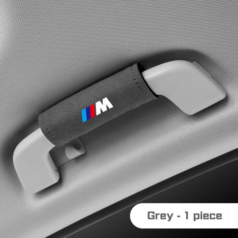 BBJE7 Suede Car Roof Armrest Pull Gloves Handle Protective Cover For BMW X1 X2 X3 X5 X4 X6 X7 1 3 5 6 7 Series E60 E90 E70 G20 G30 G70