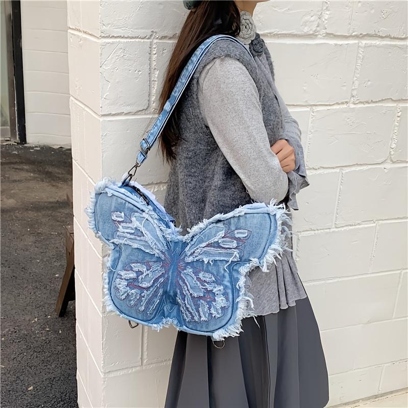 Butterfly-shaped Bag Can Be Worn As a Shoulder Bag or Backpack; Lightweight and Portable, Suitable for Outdoor Travel and Daily Commutes.