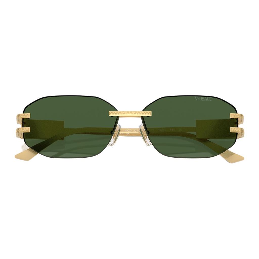 Versace Letter Logo Design Metal Irregular Shape Sunglasses Women Sunglasses Gold VE2274-100271