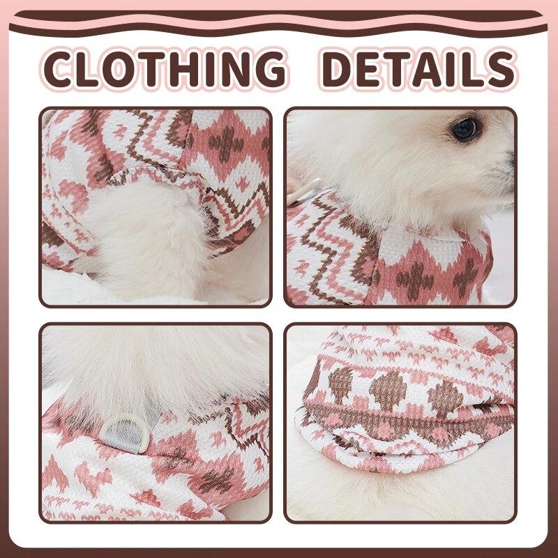 Bohemian Style Dog Clothes Summer Pet Vest for Small Medium Dogs Puppy Cat T-shirt Cute Chihuahua Costume Pet Products Outfitt
