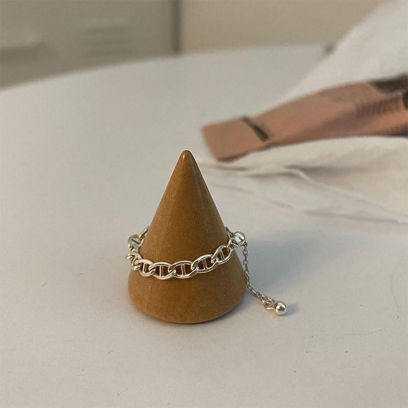 Unique Geometric Copper Adjustable Open Ring Featuring Dazzling Stone Design For Women