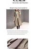 2025 Spring/Autumn Korean Style Mid-Length Over-the-Knee Trench Coat with Lining - Loose Fit, Plus Size