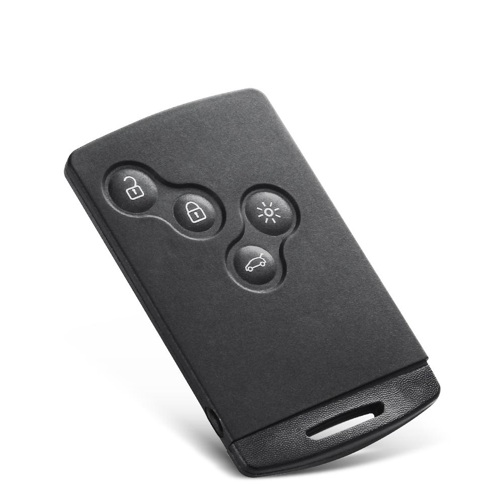 S Key Shell 4 Buttons For Renault Laguna Koleos Megane Fob Remote Smart Card Key Case With Insert Small Key Blade