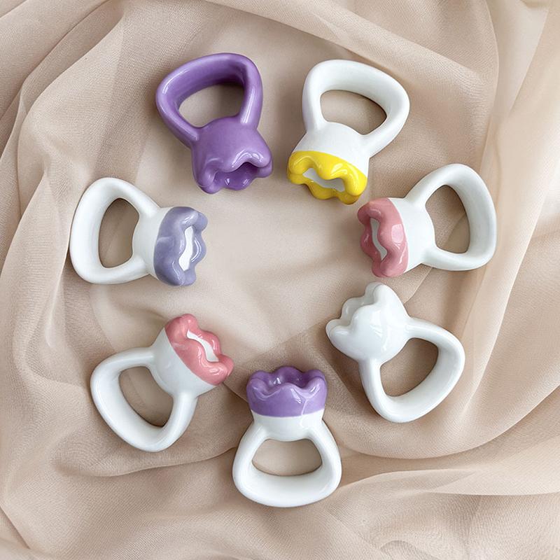 Masážní deska Gua Sha Keramická masážní deska Guasha Tvar prstenu Zpevnění pleti Kompaktní Ergonomická Pro obličej, hlavu, ramena, kolena