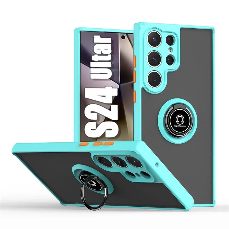 Magnetic Case For Samsung Galaxy S25 S24 S23 S21 S20 Ultra FE Ring Holder Funda For Samsung S24 S22 Note 10 Plus 20 Ultra Cover
