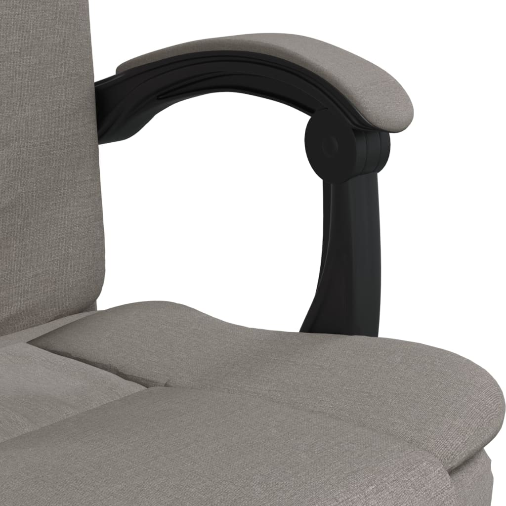 Office Chair with Reclining Function Taupe Fabric