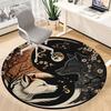 1pc Wolf Moon Office Round Area Rug, Under Office Chairs Bedroom Living Room Home Decor, Room Deco