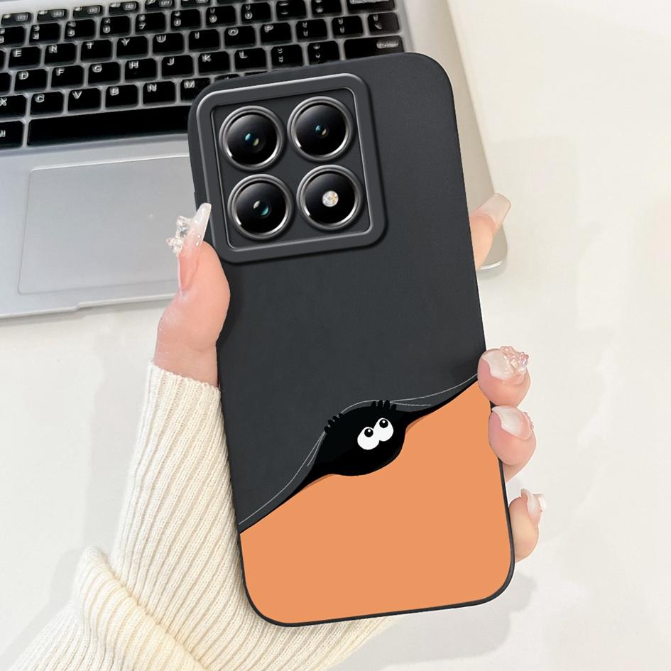 Für Xiaomi 14T Hülle 14T Pro Cover Süßer Cartoon-Panda Weiches Flüssigsilikon Stoßfest Funda Für Xiaomi 14T Pro Mi14TPro 5G Hülle