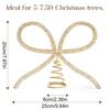 Christmas Tree Topper Bow 7.9x9.8 Inch Decorative Holiday Ornaments Christmas Tree Top Decorations for Homeowners Church Groups