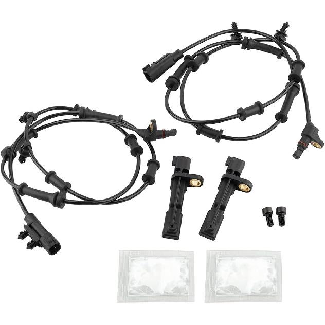 4Pcs Front and Rear Right Left ABS Wheel Speed Sensors Fit for Jeep Wrangler 3.6L 2012-2017, for Jeep Wrangler 3.8L 2007-2011 Replace# 68003281AA