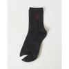 [26SS] Brown Line Color Block Cotton Blend Mid-calf Socks 3-Piece Set HISS6E230W2