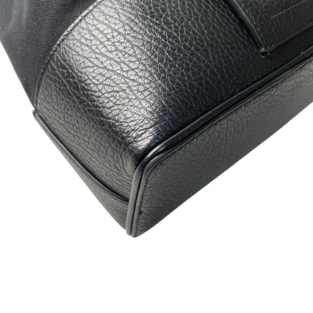 Used Maison MargielaShoulder Bag Black Leather/canvas Women