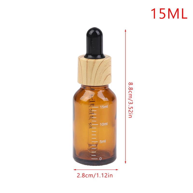 

5 мл-100 мл флаконы-капельницы со шкалой реагент глазные капли янтарное стекло ароматерапия жидкость пипетка флакон многоразового использования бутылки для путешествий 15ML