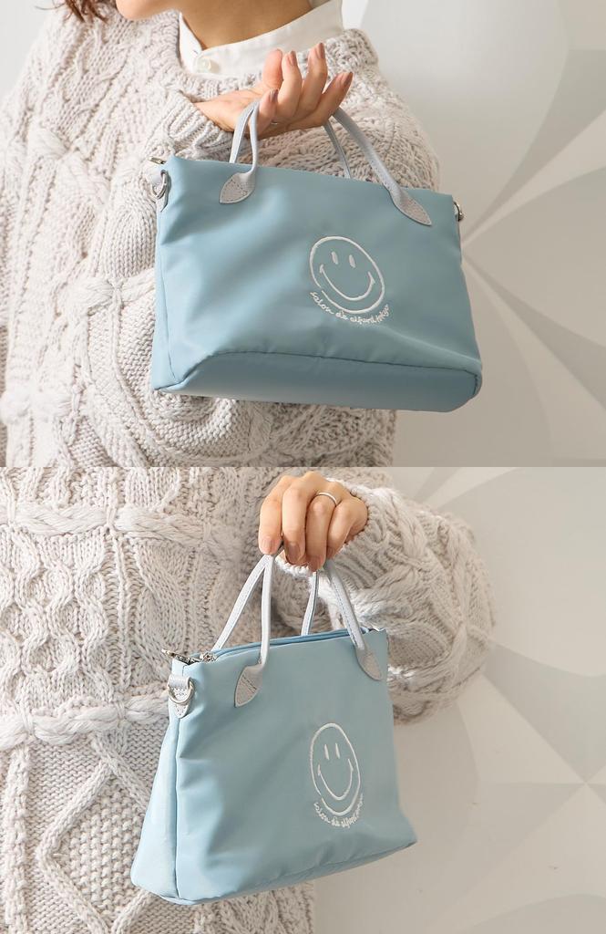 Salon De Alphard Women's Lightweight Water-Repellent Nylon and Genuine Leather Tote Bag with Compartments, Standing Stand, Multifunctional Design,