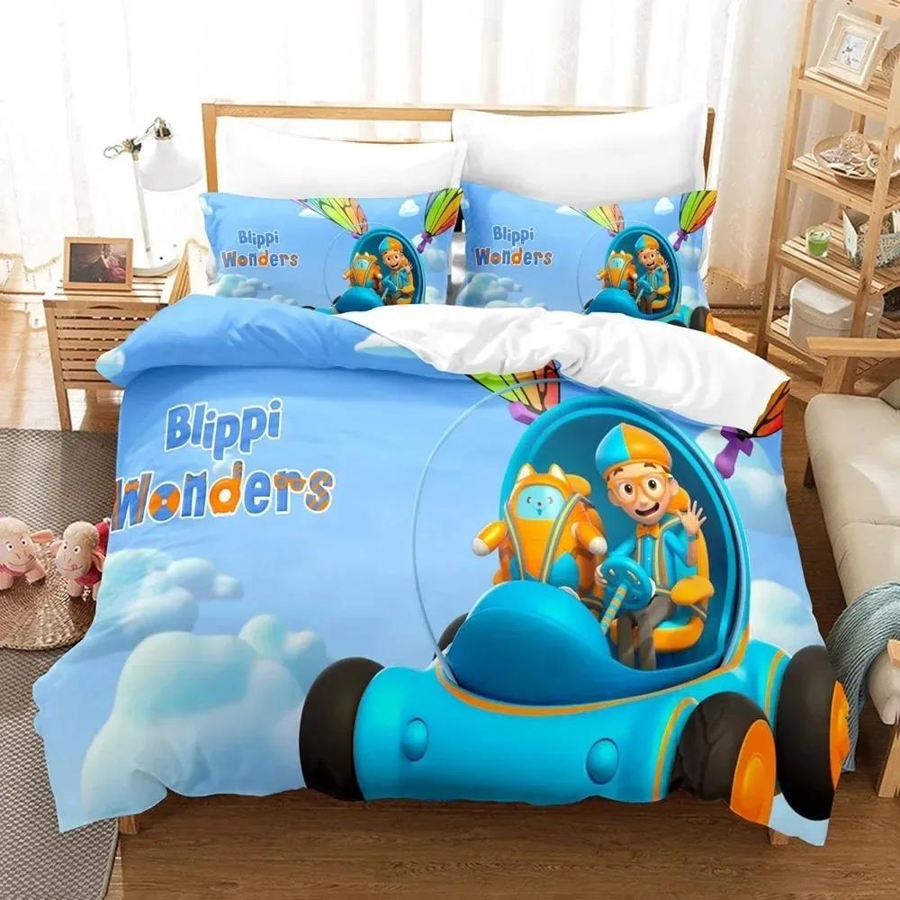 Blipi Wonders 3D Printed Duvet Case Pillowcase Bedding Set Twin Full Queen King Size for Kids Bedroom Decor