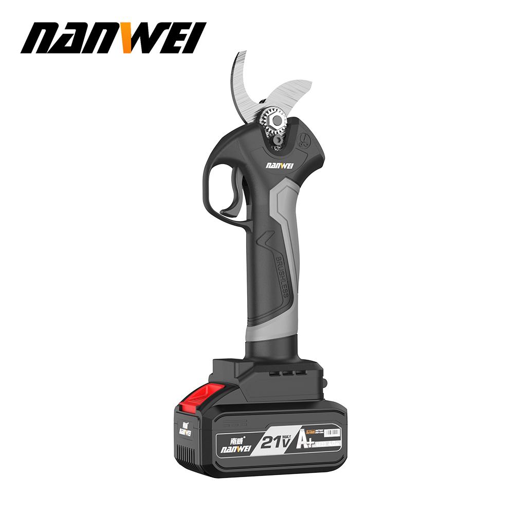 NANWEI 30 Mm Electric Scissors, Brushless Motor, 300 W, for Pruning Tree Branches
