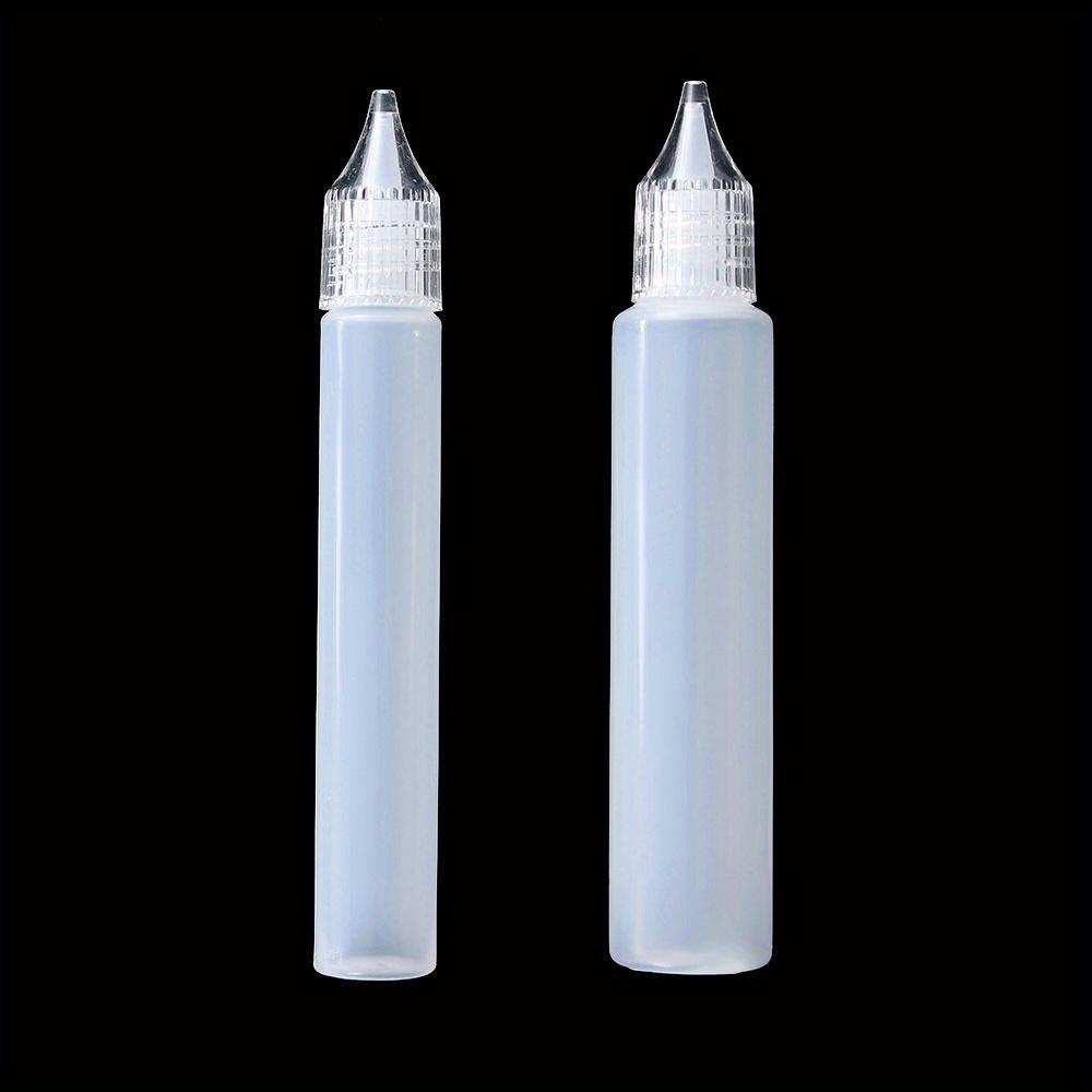 5Pcs/set 15ml/30ml White Plastic Glue Applicator Needle Squeeze Bottles For Paper Quilling DIY Craft Supplies