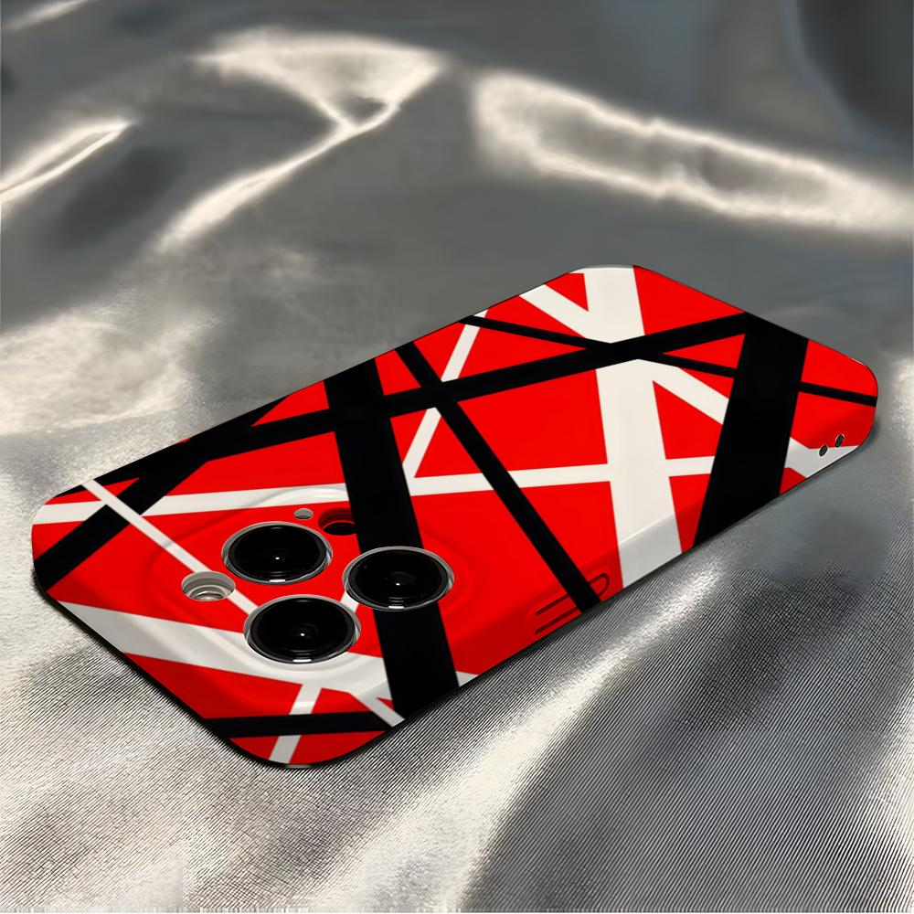 Eddie Van Halen Graphic Guitar Phone Case For Iphone 16 Pro Max 15 Pro 13 14 12 11 8 7 Plus X XR XS Max All Inclusive Cover