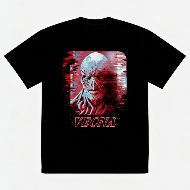 TV Drama Stranger Vecna 001 Henry Creel Graphics 100%Cotton Tshirt Unisex Vintage Fashion Short Sleeve Men's Shirt Streetwear