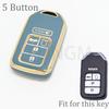 5 Buttons Tpu Key Fob Cover For Honda Accord Civic Cr-V Insight Passport Pilot Smart Remote Keyless