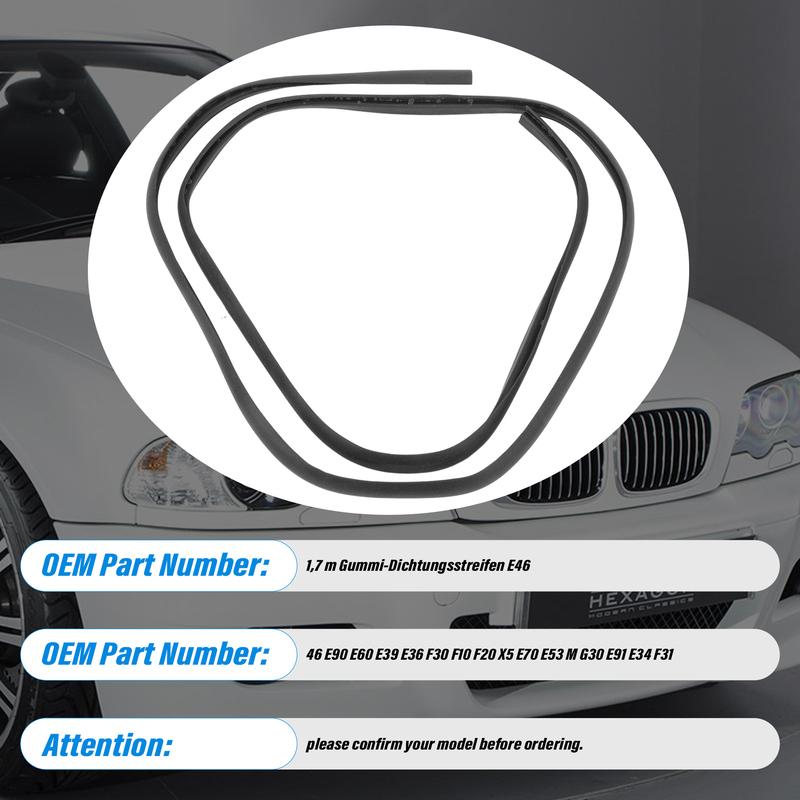 Frontscheibengummi für BMW E46 E90 E60 E39 E36 F30 F10 F20 X5 E70 E53 M G30 E91 E34 F31 Windschutzscheiben-Dichtungsleiste Gummi