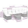 Garden Sofa Set with Cushions 8 pcs Black Poly Rattan