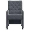 Dining Chairs with Casters 2 pcs Dark Gray 58 x 67 x 97 cm