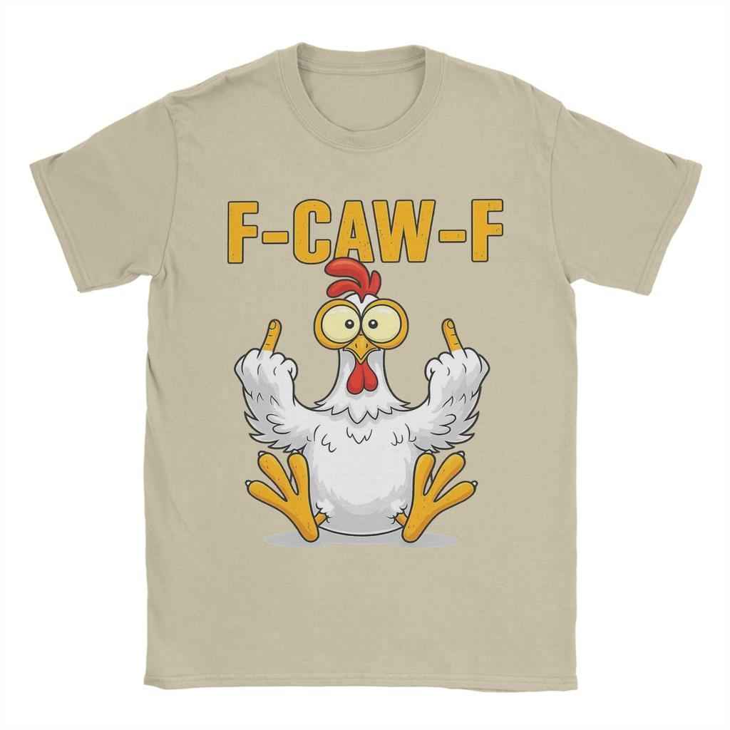 F-Caw-F-Chicken T-Shirt für Herren Neuheit Reines Baumwoll-T-Shirt Rundhals Kurzarm T-Shirts Geschenk Tops