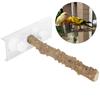 25CM Parrots Outdoor Portable Wood Standing Rod Pet Bird Shower Perch with Suction Cup