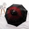 Dark Web Spider Web Wall Art DecorUmbrella with Cute Design, Portable 3-Fold Compact Umbrella for Men & Women, Valentine's Day Mother's Day Halloween
