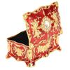 Gold Red Trinket Box Metal Enamel Treasure Chest Box Jewelry Box  Gemstone Storage Tray