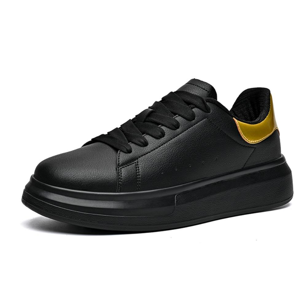 2026 New Men White Sneakers, Platform Height Increasing Versatile Casual Sports Shoes, Classic Plus Size Student Skate Shoes