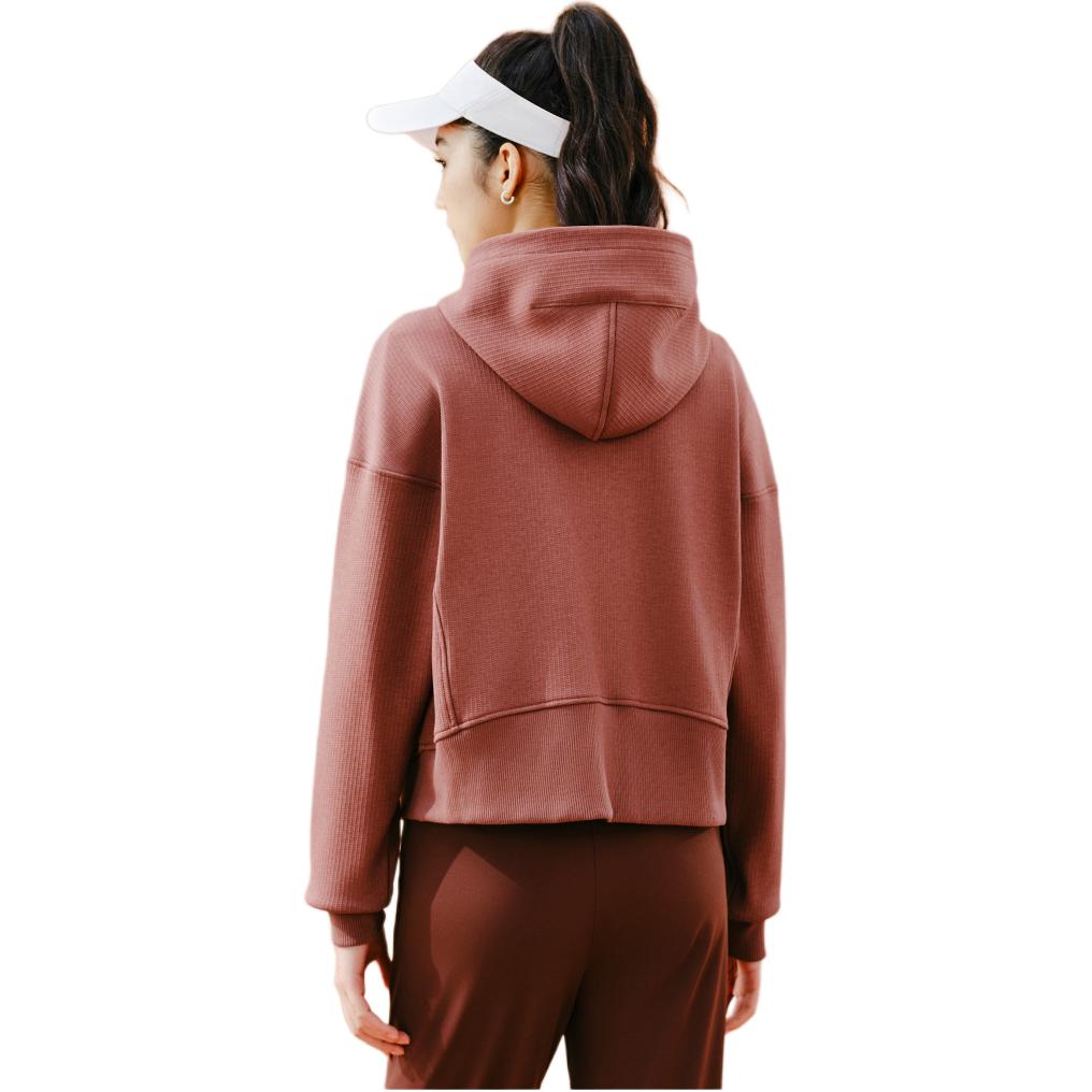 Anta Training Series Solid Color Simple Hooded Comfortable Fleece Warm Fashion Loose Cardigan Sweatshirt Women sweatshirt 162547707N-3