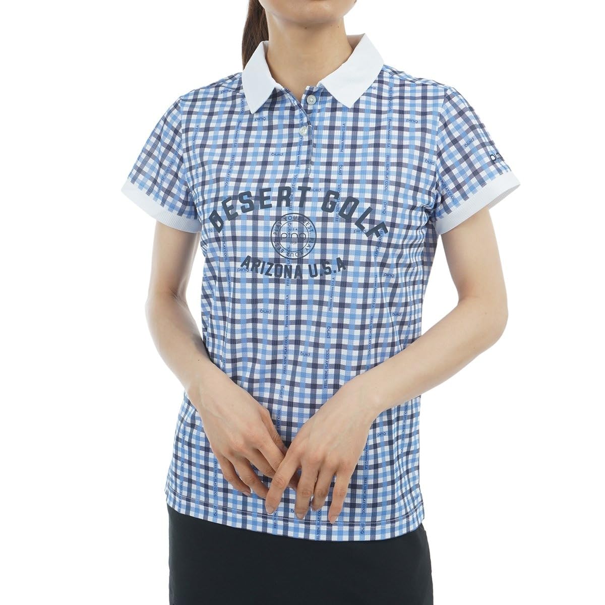 

Short Sleeve Polo Shirt Quick UV Golf S [Pin Apparel] Women s (Moisture Wicking, Drying, Protection) / / 622-5160302 110_Blue