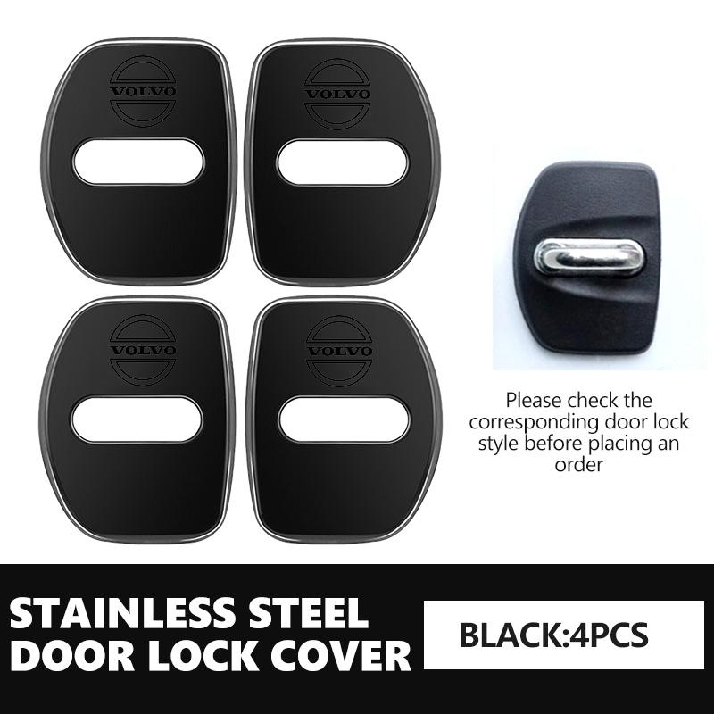 kdvns0 For Volvo Car Door Lock Cover Stainless Steel Anti Corrosion Protection V50 S60 XC60 S40 XC40 XC90 V60 S80 S90 V70 XC70