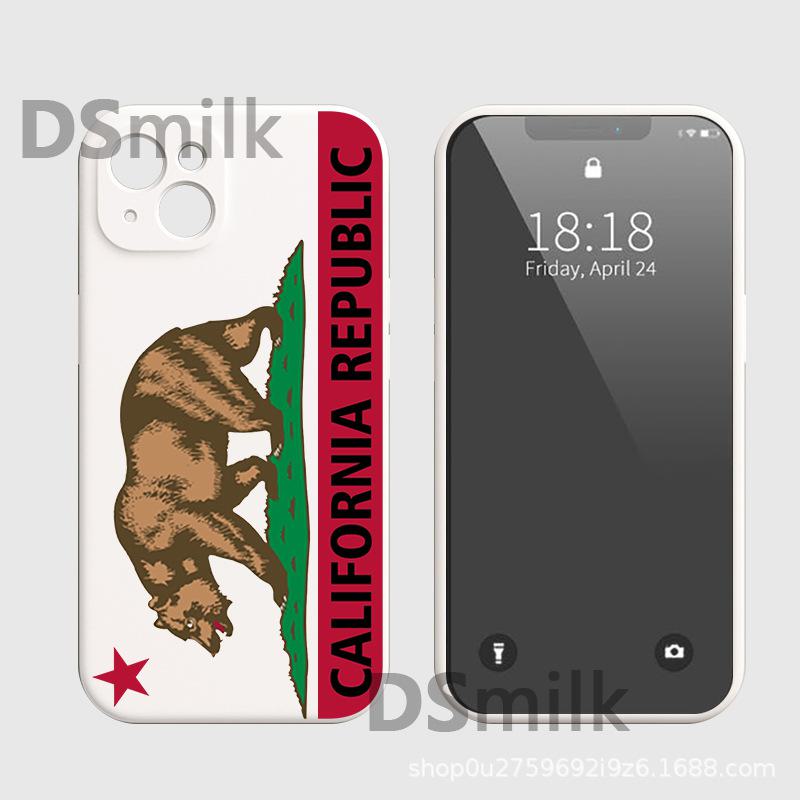 California Silicone Phone Case for iPhone 13/14/15 Pro Max, XS, 11, 12 - Frosted Design - Available for XS, 11, 12 Mini, Pro, Pro Max