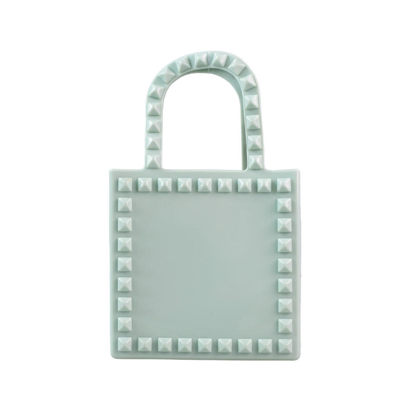 Neue Mode Jelly Bags PVC Damen Einfarbig Nieten Abendtasche Langlebig Schmutz Leicht zu Waschen Vielseitige Handtaschen Kleine Quadratische Taschen