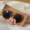 Closing Makeup Bag Sunglasses Pouch Eye Glasses Holder Eyewear Protector Case Leather Glasses Case