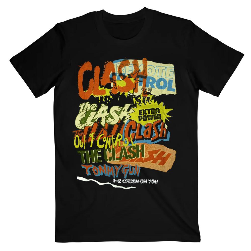The Clash Band Music For Lovers Black T-Shirt Cotton S-5XL Unisex T-Shirt XXXL