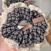 Large Scrunchies Lace Trim Vintage Floral Hair Scrunchy 90s Women Girls Thick Hair Accessory Hair Tie Ponytail Holder