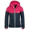 Trollkids Girls Hallingdal Jacket with Hood Navy Blue/pink (223-114)