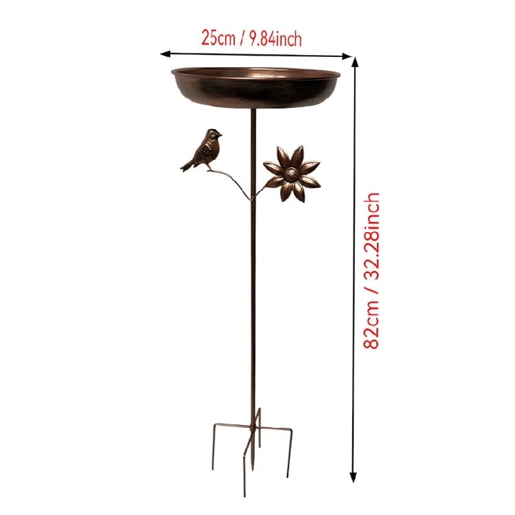 Strong Antique Look Outdoor Bird Bath Providing A Safe Drinking Area For Flying Visitors
