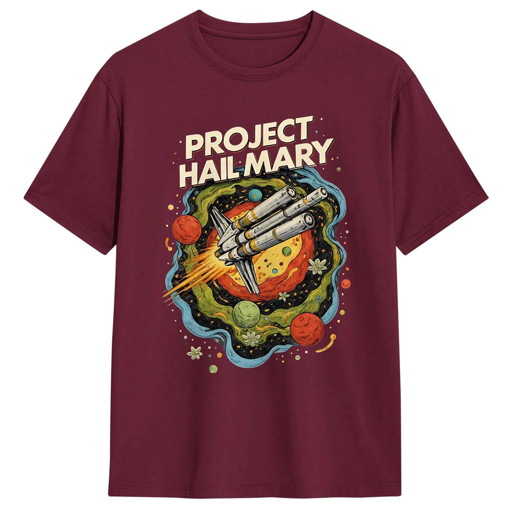 Casual Amaze Jazz Hands Project Hail Mary TShirt for Men Round Collar Cotton T Shirt Short Sleeve Tees Plus Size Clothing