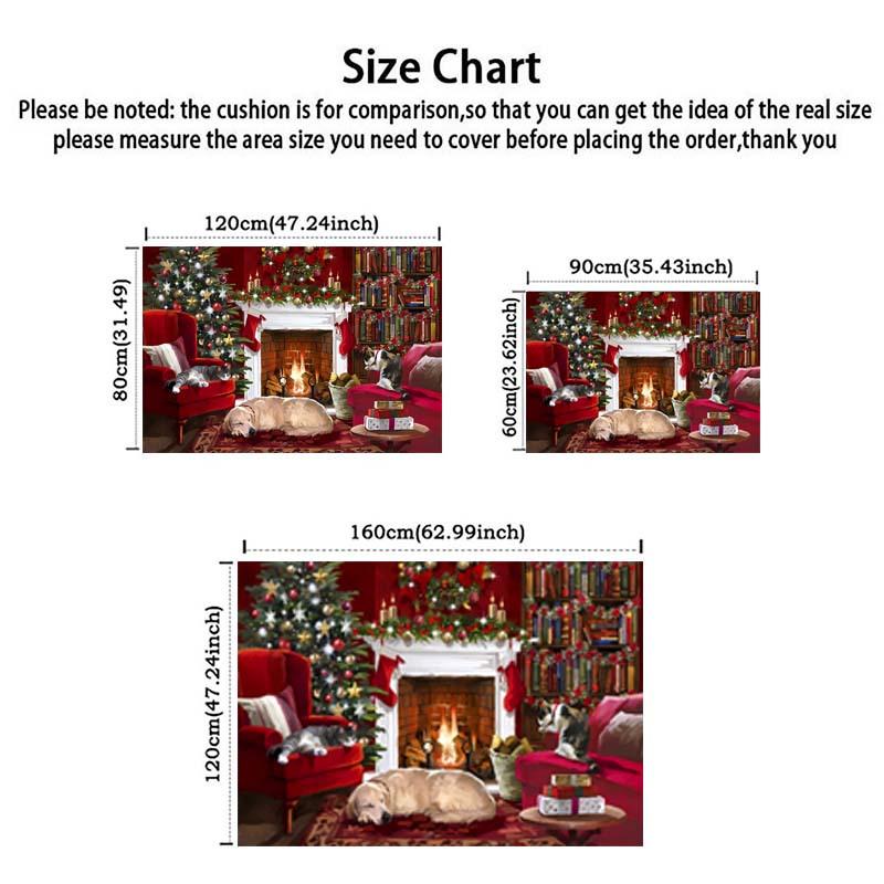 1Pcs Anti Fatigue Kitchen Rugs, Merry ChristmasPrint Waterproof Non-Slip Thick Cushioned Kitchen Mat Heavy Duty Comfort Standing Mat for Kitchen