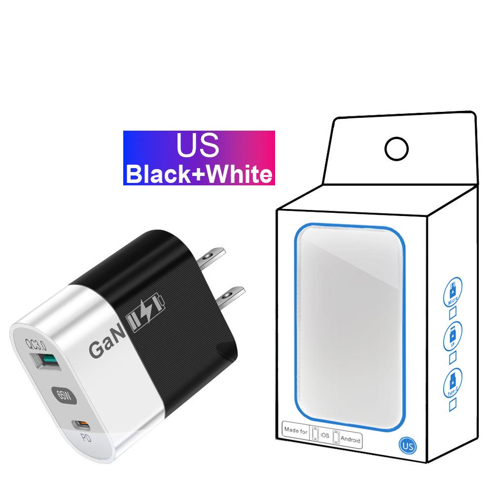 33W GaN USB Charger: QC 3.0 & PD Fast Charging, 9V/12V, US/EU Standard