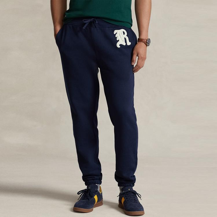 Polo Ralph Lauren HÖST/VINTER 23 Bokstavstryck Dragsko Stickade Sweatpants Herr Byxor Marinblå MNPOPNT1BQ20367-410