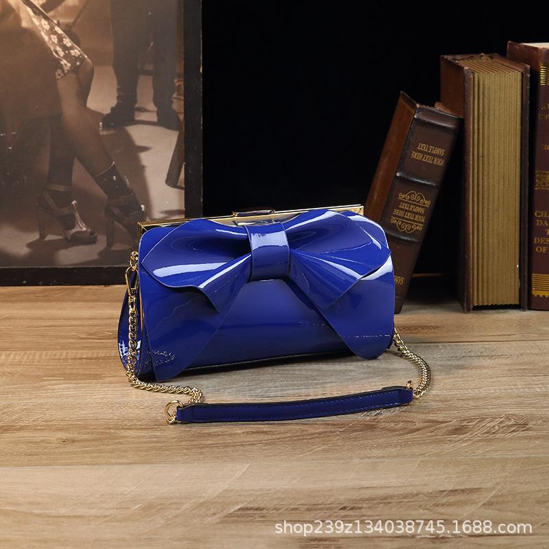 Underarm Bag High-End Patent Leather Bag High-Grade Fashion Women's Bowknot Bag Versatile Small Bag Wholesale