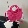 Borsa da spiaggia estiva in paglia intrecciata a mano Borsa a mano da donna Borsa a tracolla a cesto alla moda Casual Grande capacità Rattan Tote Bags