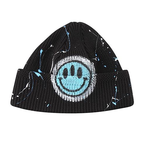 Deomaedeuniseu Hand Work Four Season Light Smile Beanie_Bk/Bl