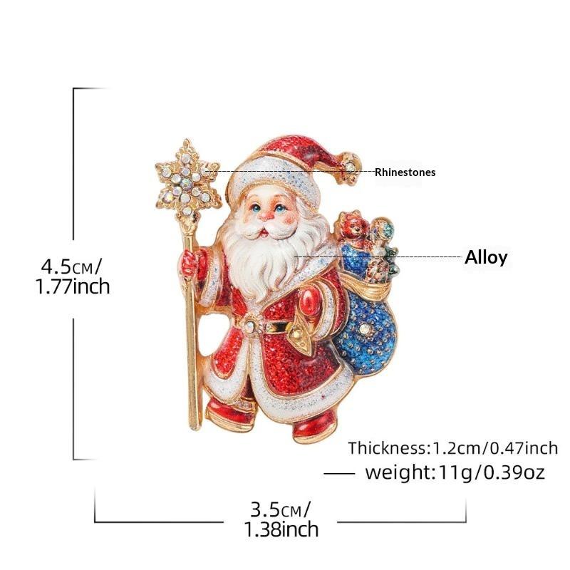 Broșe Tematică de Crăciun Cu Strălucitoare Strass Designuri Adorabile Perfecte Pentru Petrecerea de Crăciun Cadou de Sărbători
